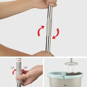 360° Rotating Head Mops with Bucket Mob Deep-cleaning magic mop-microfiber mop | Best for home and office cleaning - Image 7