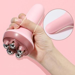 360 Roller Manual Hand Massager Handheld Massage Ball Full Body Pain Relief Neck Back Shoulder Leg And Foot (Random Color)