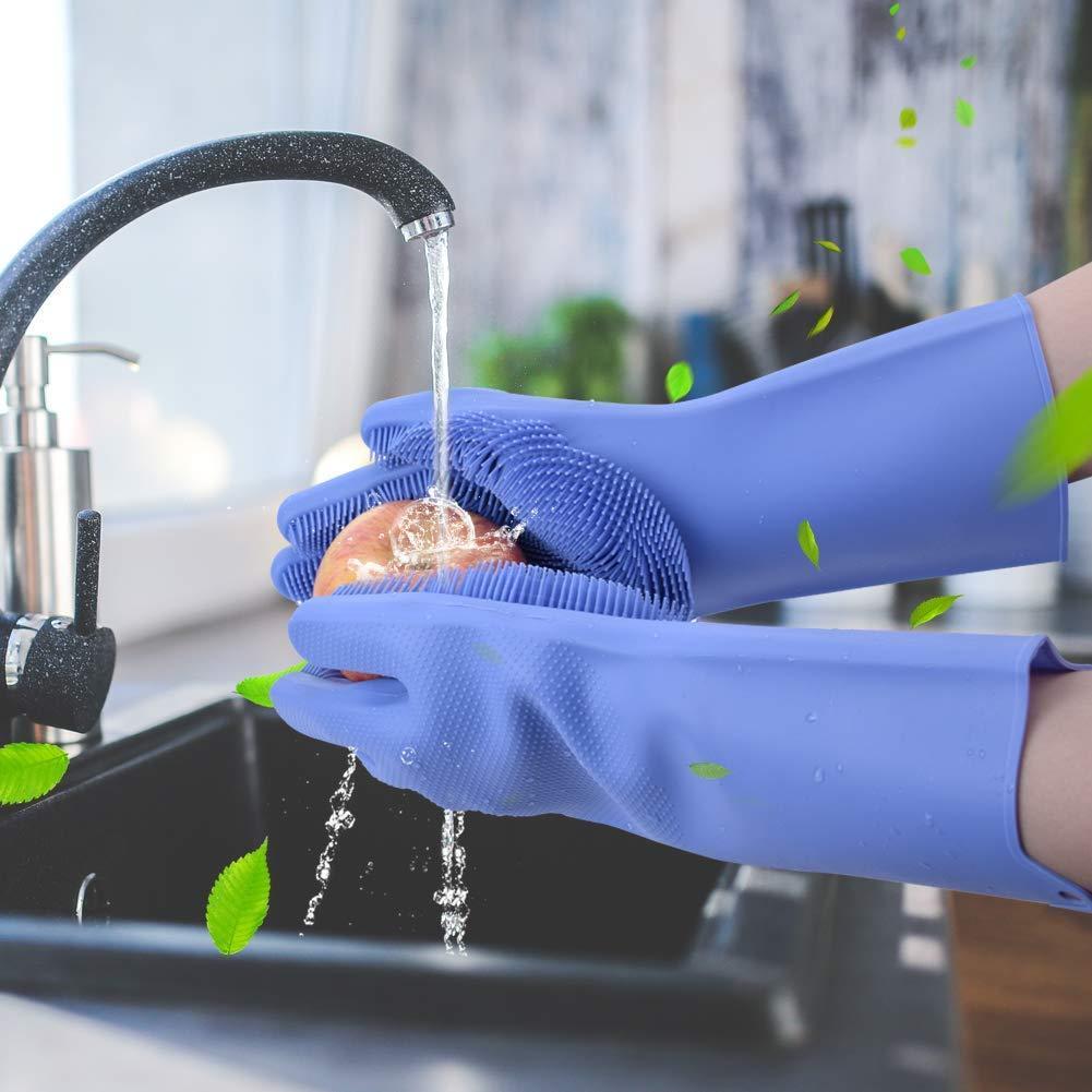 Silicon Washing Gloves High Quality Big Size - Household Accessory Designed For Cleaning And Washing Routine (Random Color) - Image 6
