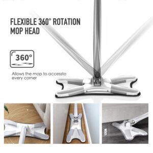 X Mop Manual Extrusion Hand-free Flat Squeeze Mop X-Type Microfiber Squeezing Twist Mop Household Cleaning Tool - Image 2