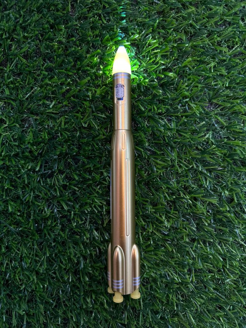Rocket Shaped LED Gel Pen with Light-Up Tip (1 Piece – Random Metallic Color) - Image 5