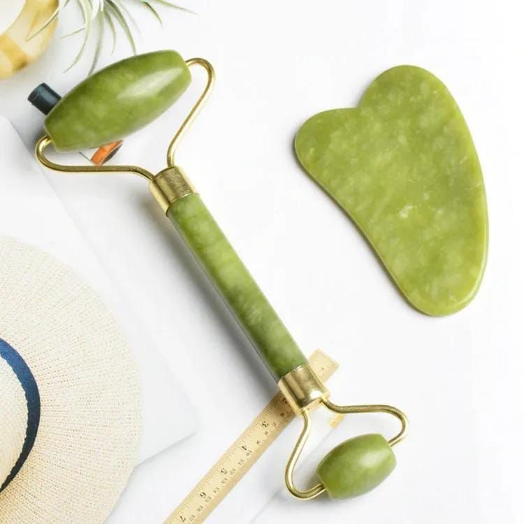 Flawless Jade Roller With Marble Stone | Facial Massage Roller for Skin Care, Relaxation & Daily Beauty Routine - Image 2