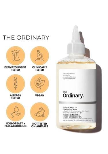 The Ordinary Glycolic Acid 7% Toning Solution Exfoliating Toner for Brighter & Smoother Skin - Image 3