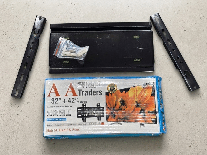 AA Traders Tv Wall Mount Bracket 32 To 42 Inch Heavy Duty Led Lcd Tv Stand With Bubble Level And Complete Fitting Kit