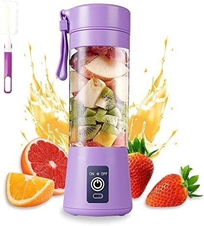 6 Blade Mini Portable Usb Juicer Blender Rechargeable - Kitchen Appliance Designed For Juice Blending And Daily Beverage Routine (Random Color) - Image 3