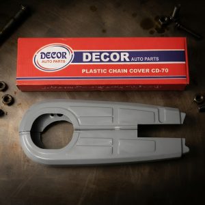 Motorcycle Plastic Chain Cover CD 70 Silver Durable Rust Proof Unbreakable Design Compatible With All CD 70 Models