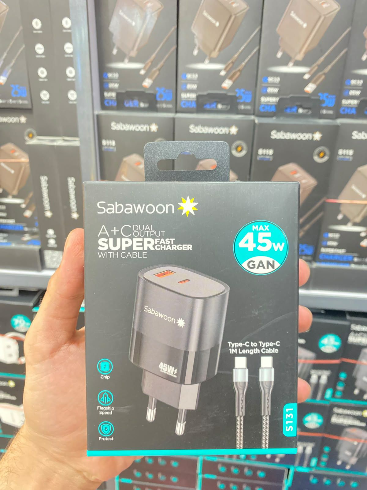 Sabawoon S131 45W GaN Super Fast Charger with Cable - Image 3
