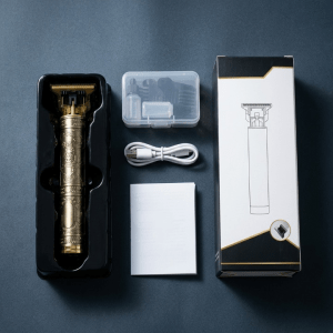 Vintage T9 Professional Hair Trimmer – Cordless Rechargeable Metal Hair & Beard Clipper