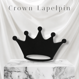 Crown Lapel Pin Stylish Punk Badge Pin High Quality Crystal Acrylic Durable Attractive Fashion Accessory Practical Choice Size 2 Inches Approx