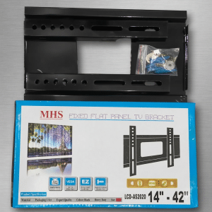 MHS Fixed Tv Wall Mount Bracket 14 To 42 Inch Heavy Duty Led Lcd Tv Stand With Bubble Level And Complete Fitting Kit