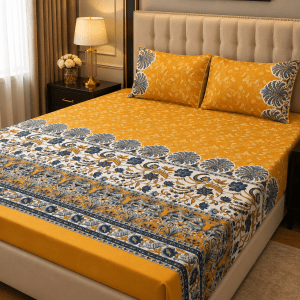 3D Crystal Cotton 3-piece Bedsheet Set AY0010010