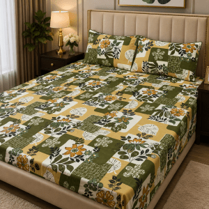 3D Crystal Cotton 3-piece Bedsheet Set AY0010017