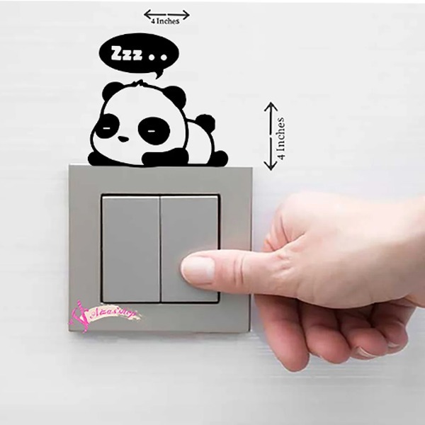 Panda Cute Switch Board Sticker Pvc Water Proof Longlasting Color - Image 2