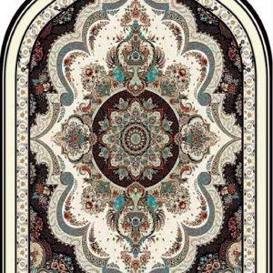 Vintage Persian Floral Arch Velvet Prayer Mat (70x115 cm)