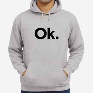 New Summer Collection Full Grey Hoodie OK Printed For Girls And Boys