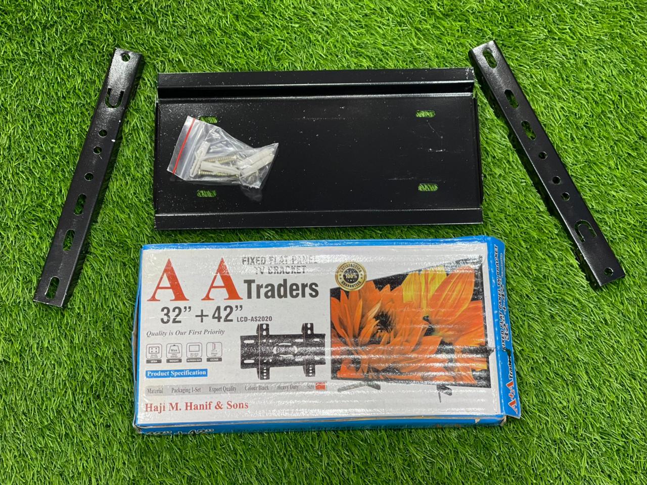 AA Traders Tv Wall Mount Bracket 32 To 42 Inch Heavy Duty Led Lcd Tv Stand With Bubble Level And Complete Fitting Kit - Image 4