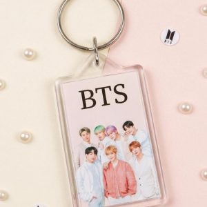 BTS Dual Side Printed Acrylic Keychain 2 Inch | Glossy K-Pop Key Ring | Premium Gift for BTS Fans & K-Pop Lovers