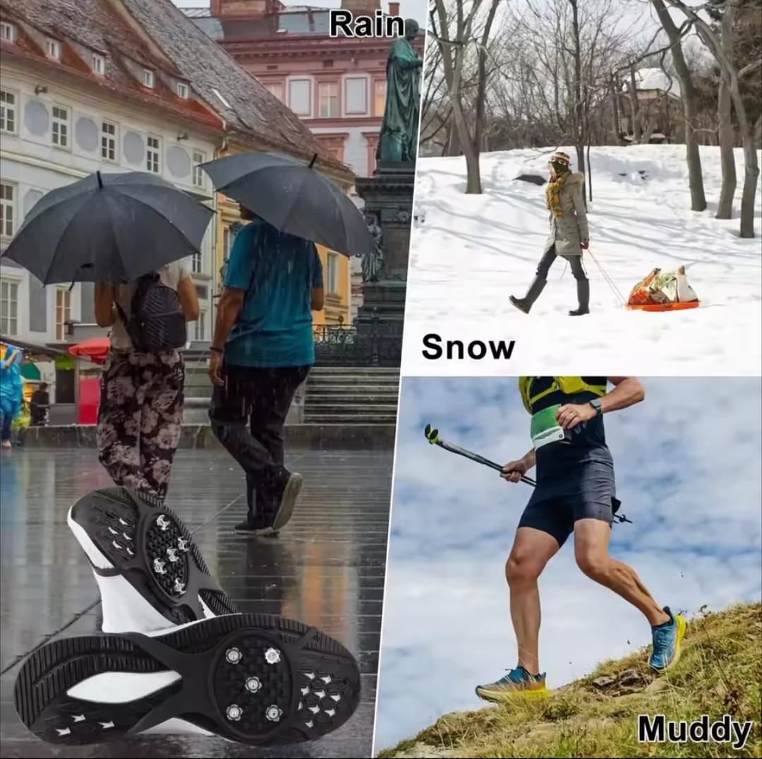 5 Studs Anti Skid Ice Snow Camping Walking Shoes Winter Safety Boots Universal Professional Climbing Crampons - 1 Pair - Image 7