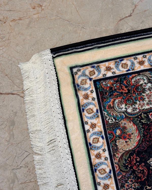Vintage Persian Floral Arch Velvet Prayer Mat (70x115 cm) - Image 4