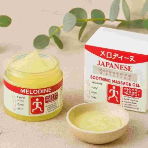 MELODINE Japanese Soothing Massage Gel – Muscle & Joint Pain Relief Cream for Shoulder, Neck, Back & Knee – Fast-Absorbing Herbal Formula (50g)