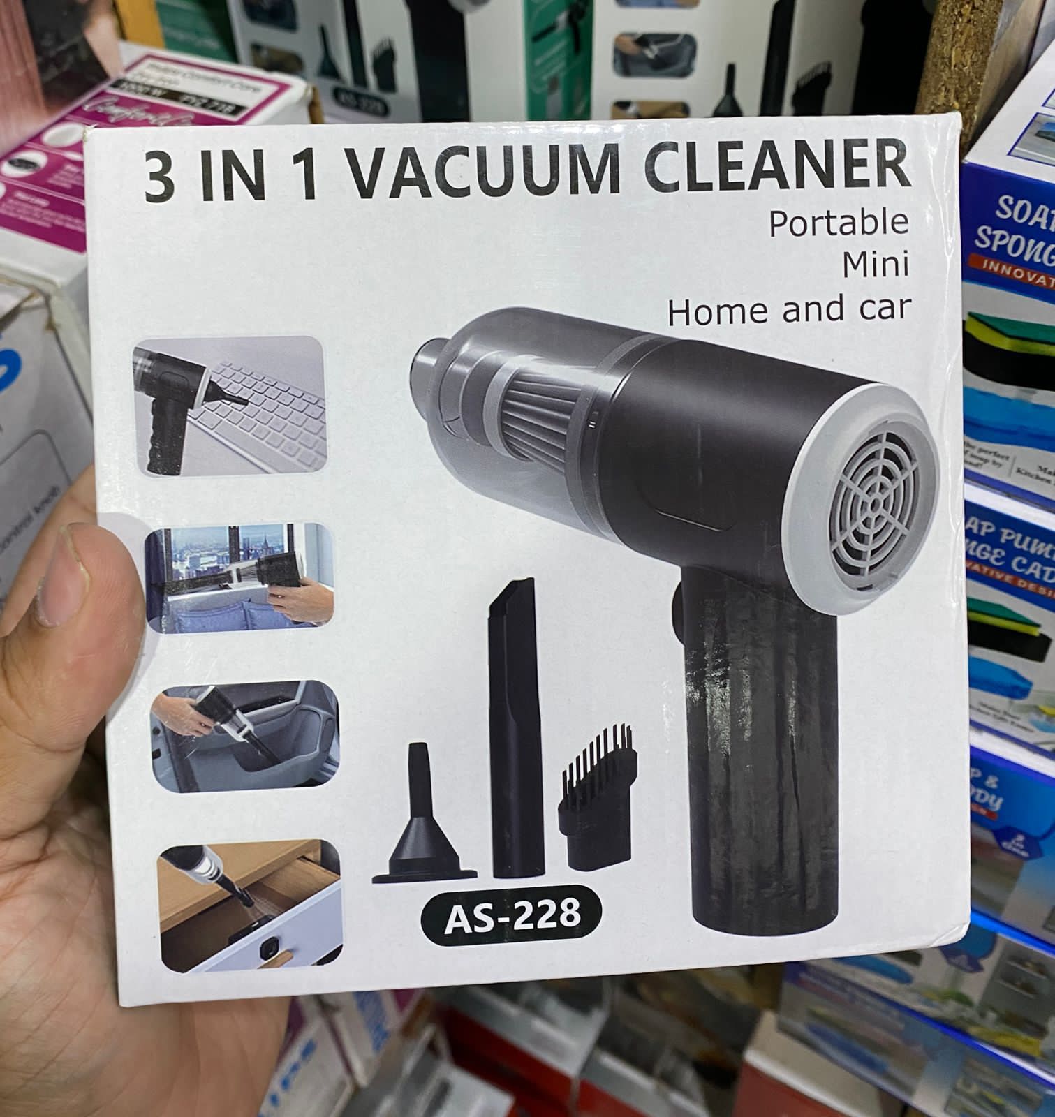 3 In 1 Portable Vacuum Cleaner Wireless Hand-held Cleaning For Car Home (As 228) - Image 6