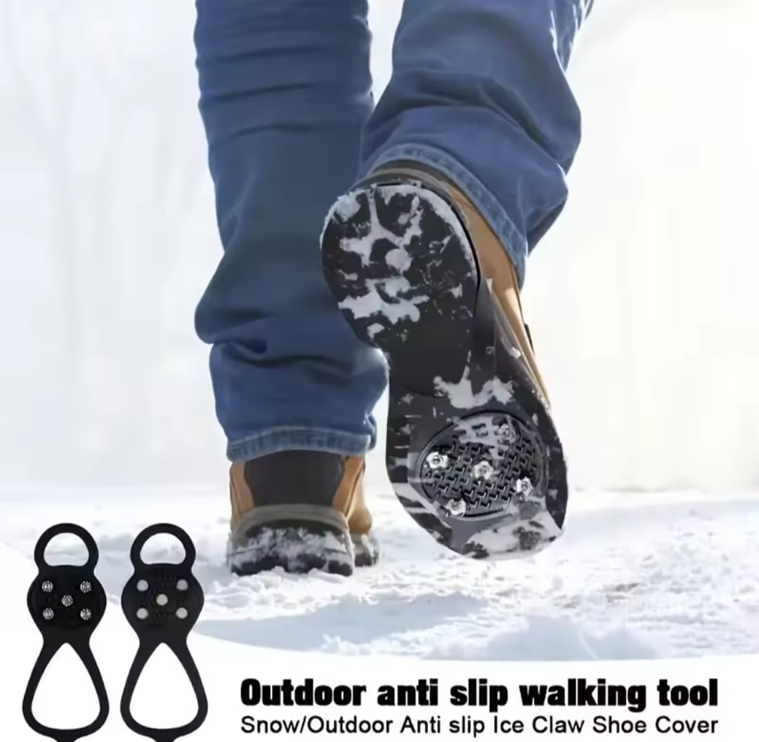 5 Studs Anti Skid Ice Snow Camping Walking Shoes Winter Safety Boots Universal Professional Climbing Crampons - 1 Pair - Image 5