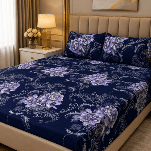 3D Crystal Cotton 3-piece Bedsheet Set AY001009