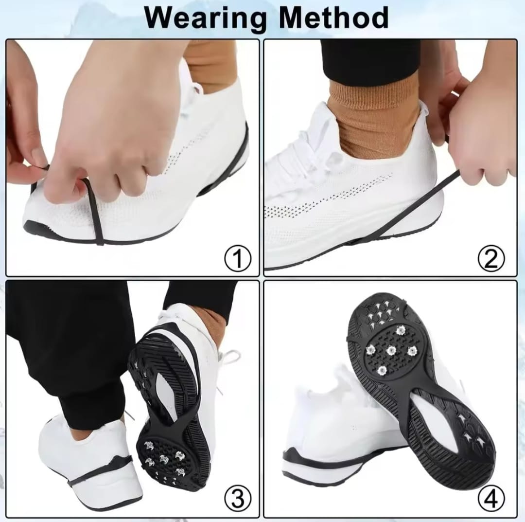 5 Studs Anti Skid Ice Snow Camping Walking Shoes Winter Safety Boots Universal Professional Climbing Crampons - 1 Pair - Image 2