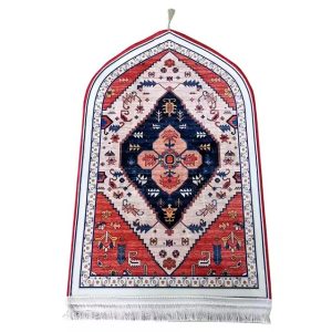 The Royal Caucasian Medallion Prayer Mat 70x115cm | Elegant Islamic Prayer Rug for Daily Salah