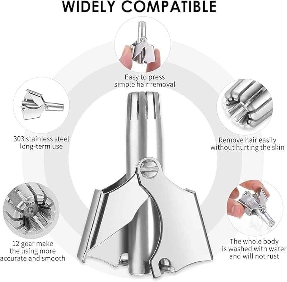 Mini Portable Stainless Steel Nose Hair Trimmer – Manual Safe Grooming Tool for Men & Women - Image 4