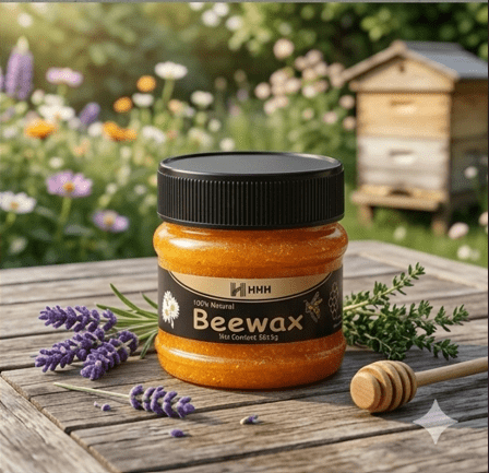 HHH 100% Natural Beewax - Premium Wood Seasoning & Furniture Polish for Restoration and Protection l 85g - Image 4