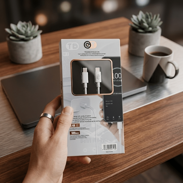 GT Type C to IPhone Fast Charging Cable Lightning USB-C Charger Cable - Image 3