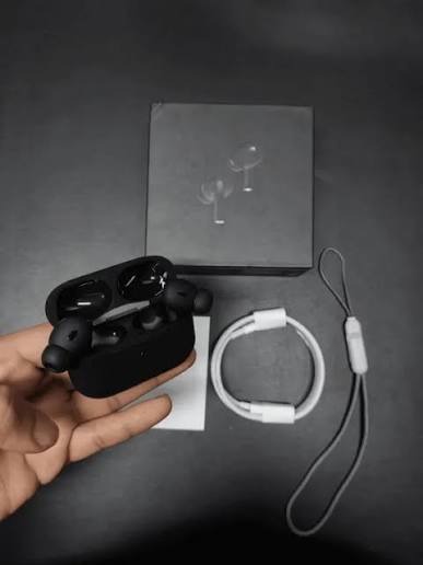 AirPods Pro 2 Black Buzzer Wireless Earbuds Bluetooth powerful sound with a comfortable fit designed for all-day listening - Image 3