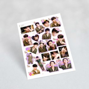 JK Jeon Jung-kook Sticker Sheet - Stationery Accessory Designed For Creative Decorating And Daily Craft Routine - 5.8x8 inches