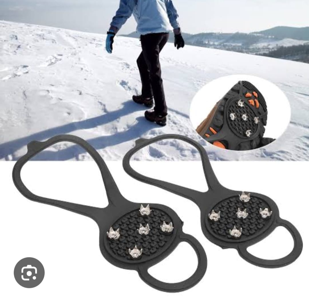 5 Studs Anti Skid Ice Snow Camping Walking Shoes Winter Safety Boots Universal Professional Climbing Crampons - 1 Pair - Image 4