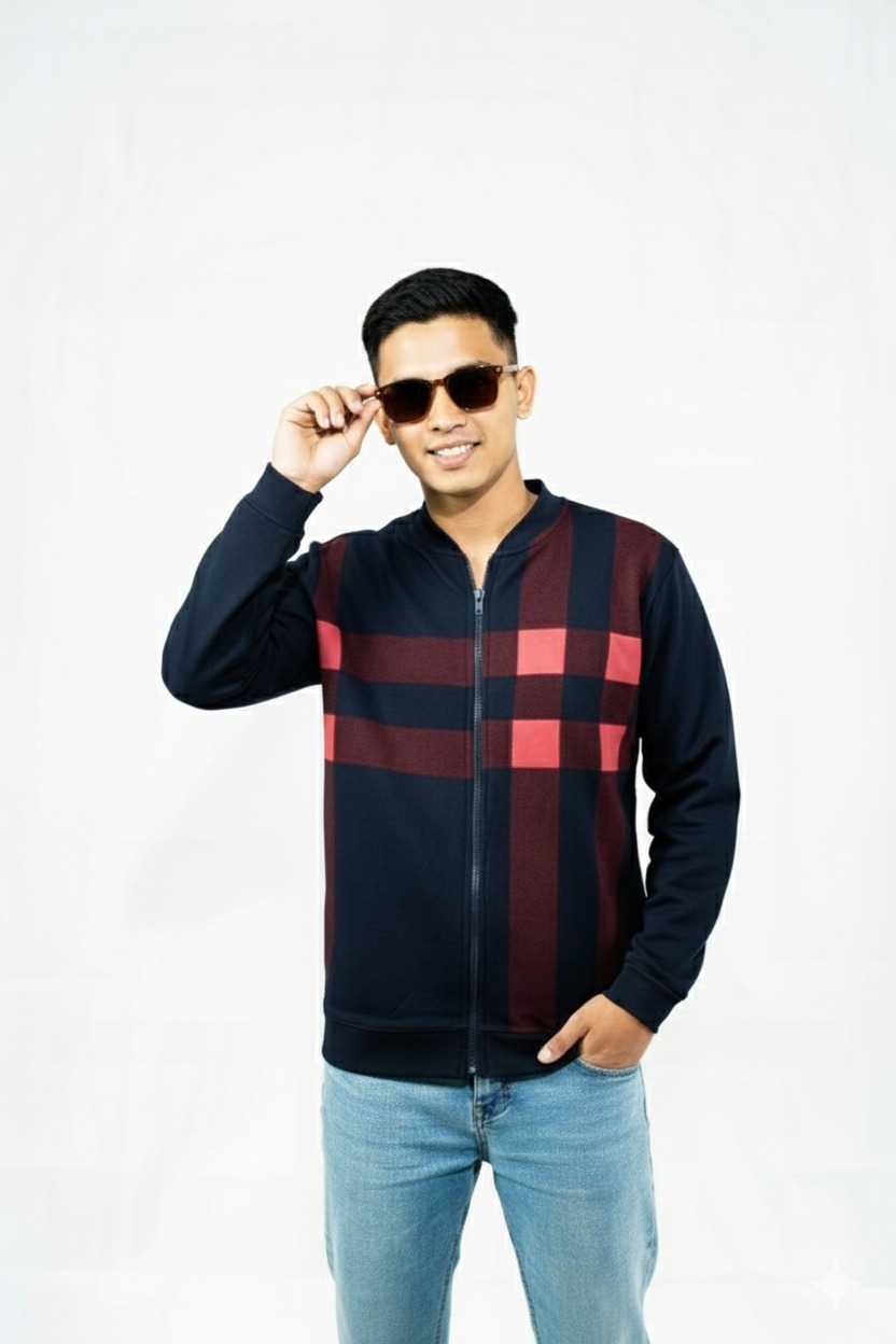 Classic Winter Jacket For Men Zipper Style Stay Warm And Stylish | Comfortable Fleece Material - Image 4
