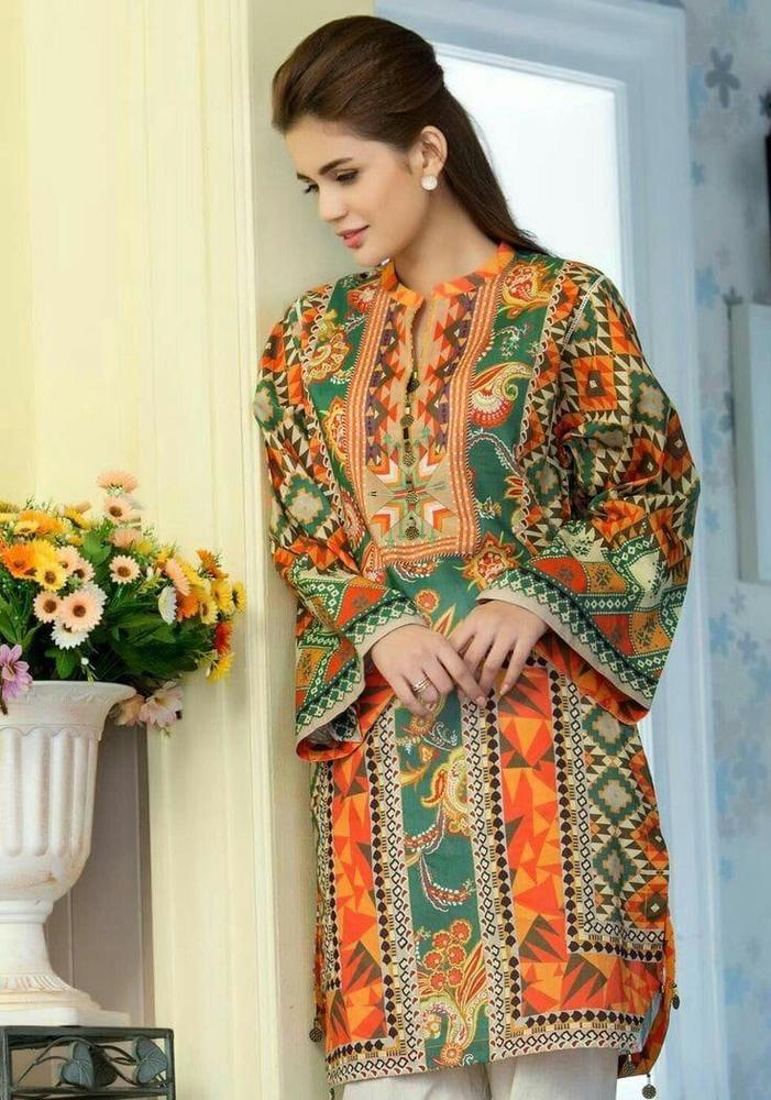 1 Piece Unstitched Digital Swiss Lawn Shirt For Girls & Women 2.5 Yard Shirt Cutting - Image 6