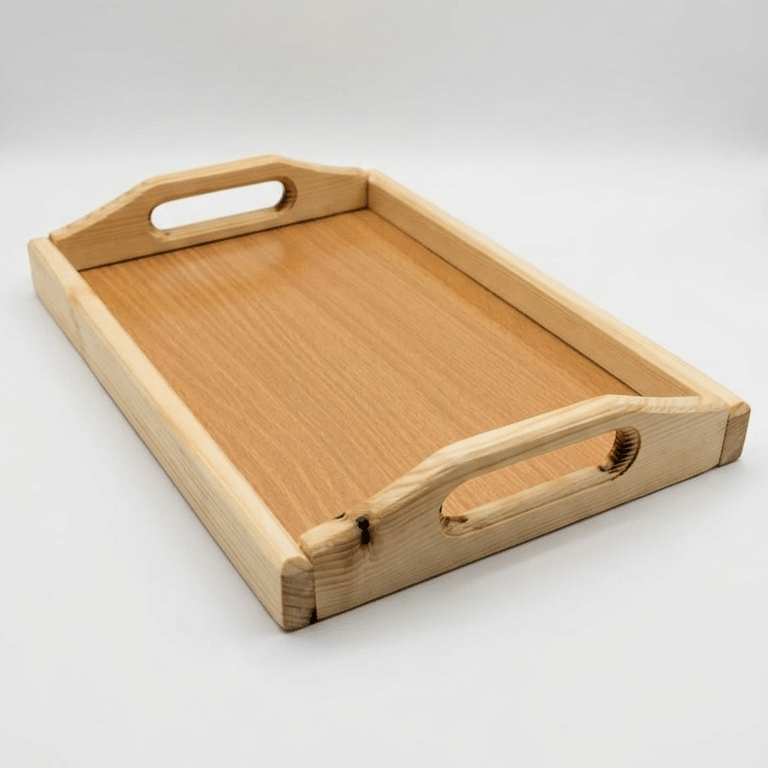 Wooden Serving Tray – Natural Wood Multipurpose Serving Tray – Premium Quality - Image 2