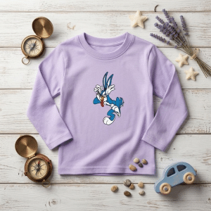 Plain Basic Full Sleeves T-Shirt for Kids – Soft Comfortable Cotton Blend Casual Wear for Boys & Girls, Everyday Use