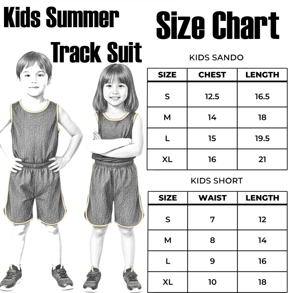 Kids Sando and Shorts Track Suit 2 Pcs Set - Image 9