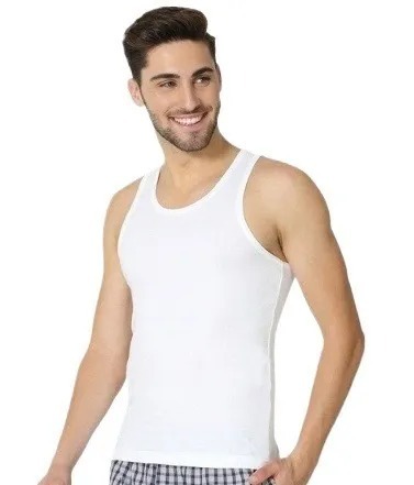 Pack of 3 White Men's Vest (Banyan) – Soft Cotton Sleeveless Undershirt for Daily Wear - Image 4