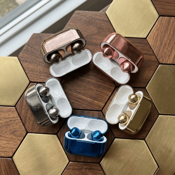 Premium AirPod Pro 2 Glossy Edition - Stylish Shining Wireless Earbuds with High-Fidelity Sound - Without Box - Random Color - Image 3