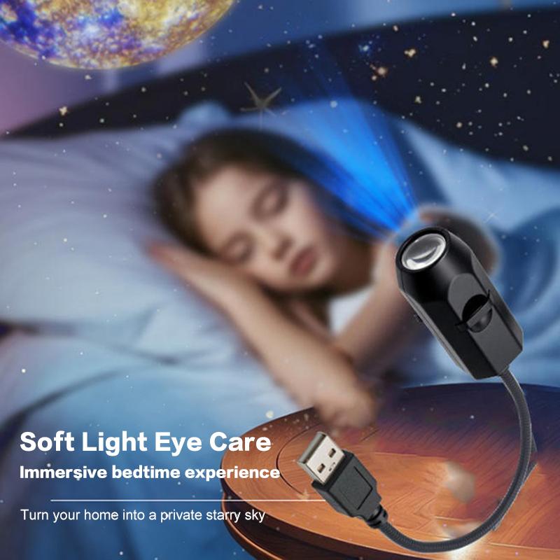 USB Flexible Moon & Earth Projection Light with 6 lenses - Image 2