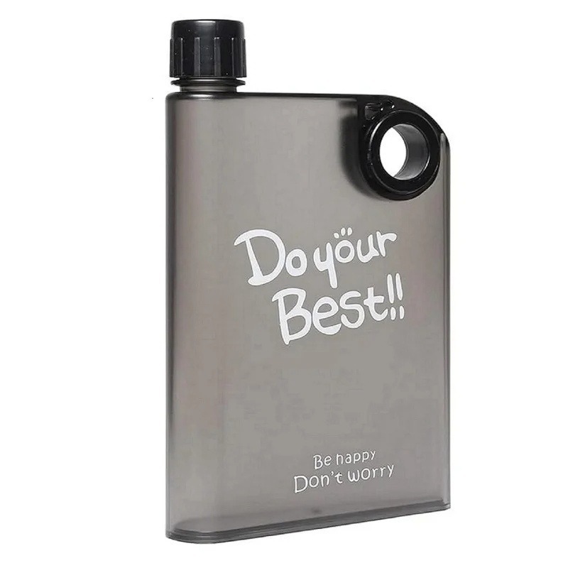 A5 Flat Water Bottle Slim Notebook Style Reusable Water Bottle (420ML) - Drinkware Accessory Designed For Hydration (Random Color) - Image 3