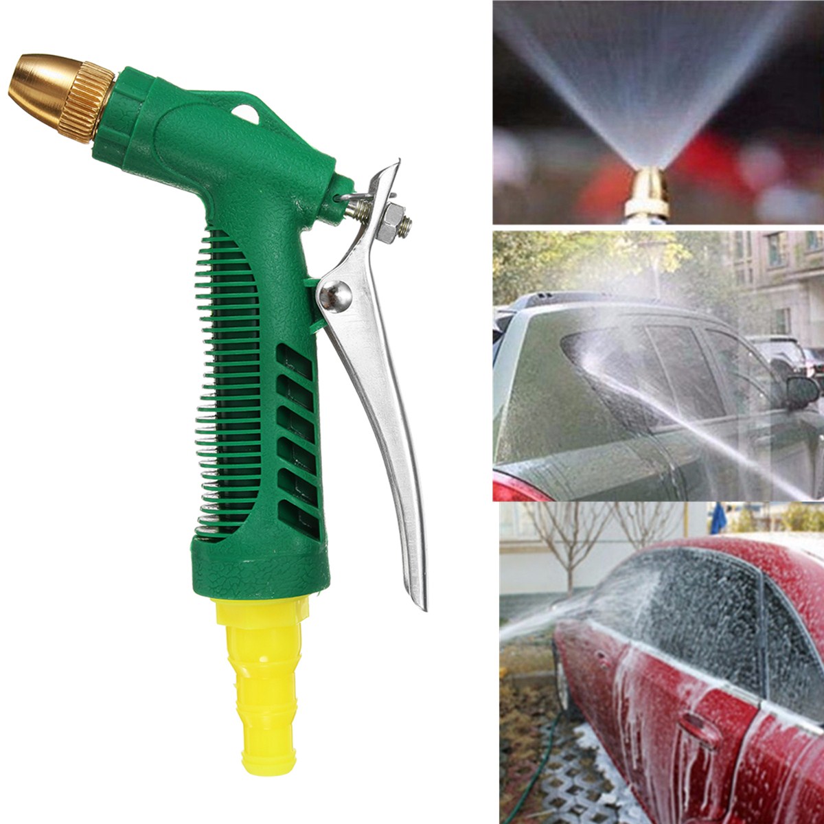 Brass Water Pressure Spray Gun Nozzle – Heavy Duty Alloy Body with Ergonomic Grip - Image 3