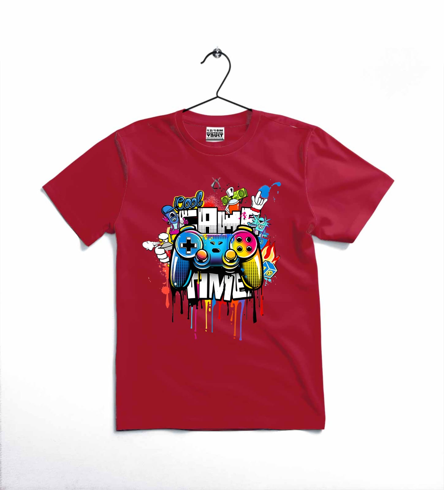 Game Time Printed Kids T Shirt Stylish Casual Comfortable Daily Wear For Boys And Girls - Image 3