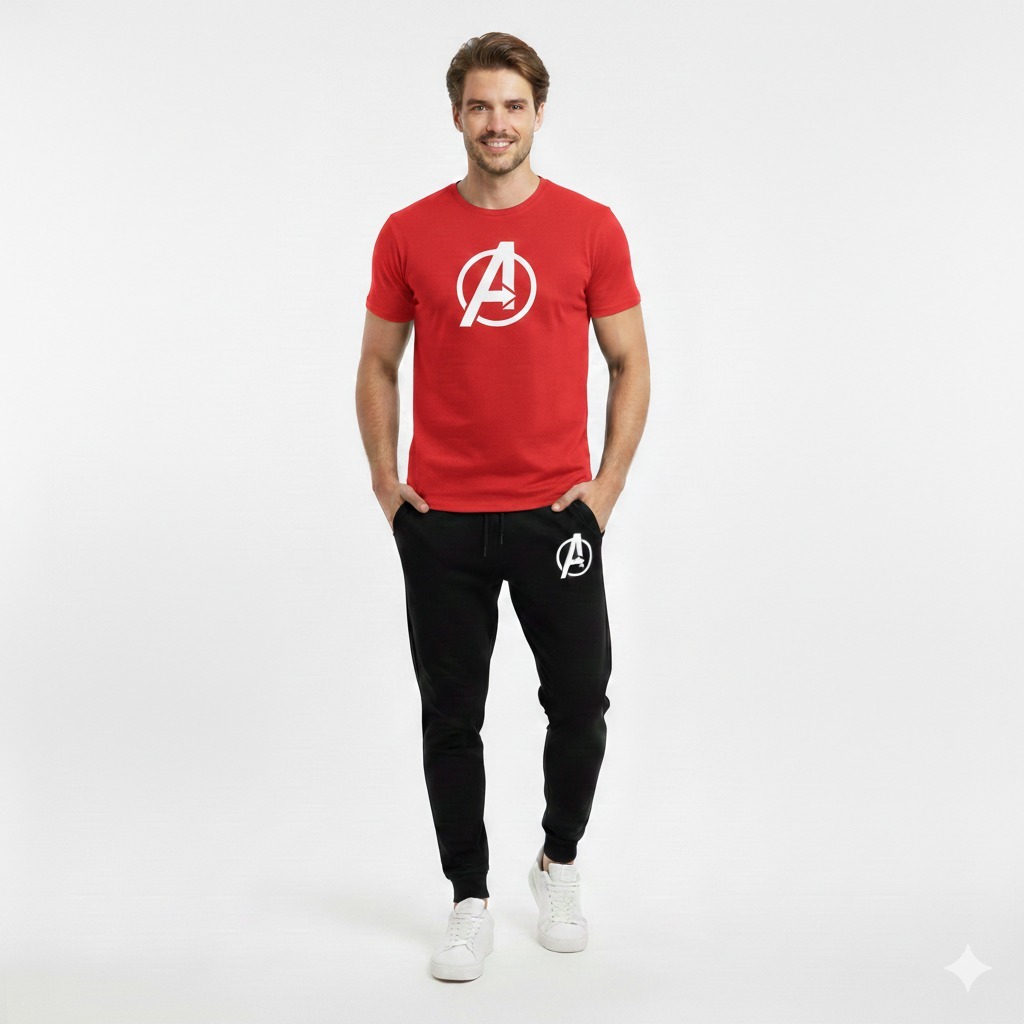 Stylish two Peice A Printed Round Neck Half Sleeves Casual Tracksuit Amazing And Trendy T Shirt And trouser for men and boys Gym Part Shirt And Jogging Track - Image 10