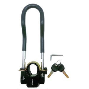 Anti Theft Universal Motorcycle Front Wheel Shackle U Lock Shock Lock Branded