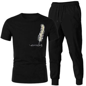 HALF SLEEVE PREMIUM TRENDY PRINTED TRACKSUIT FOR MEN