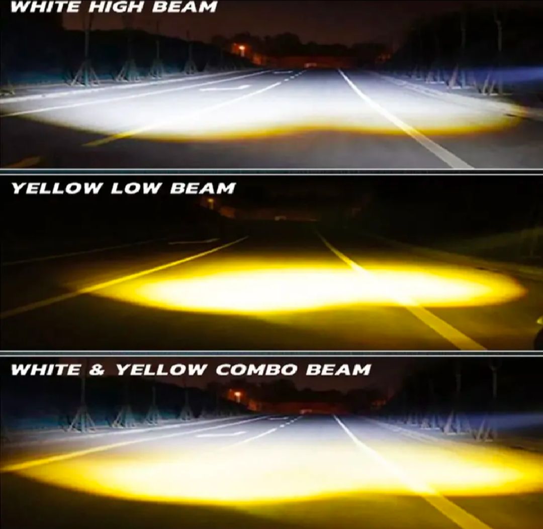 Motorcycle 3-Lens LED Auxiliary Light - Full Metal Body with Cooling Fan - Image 4